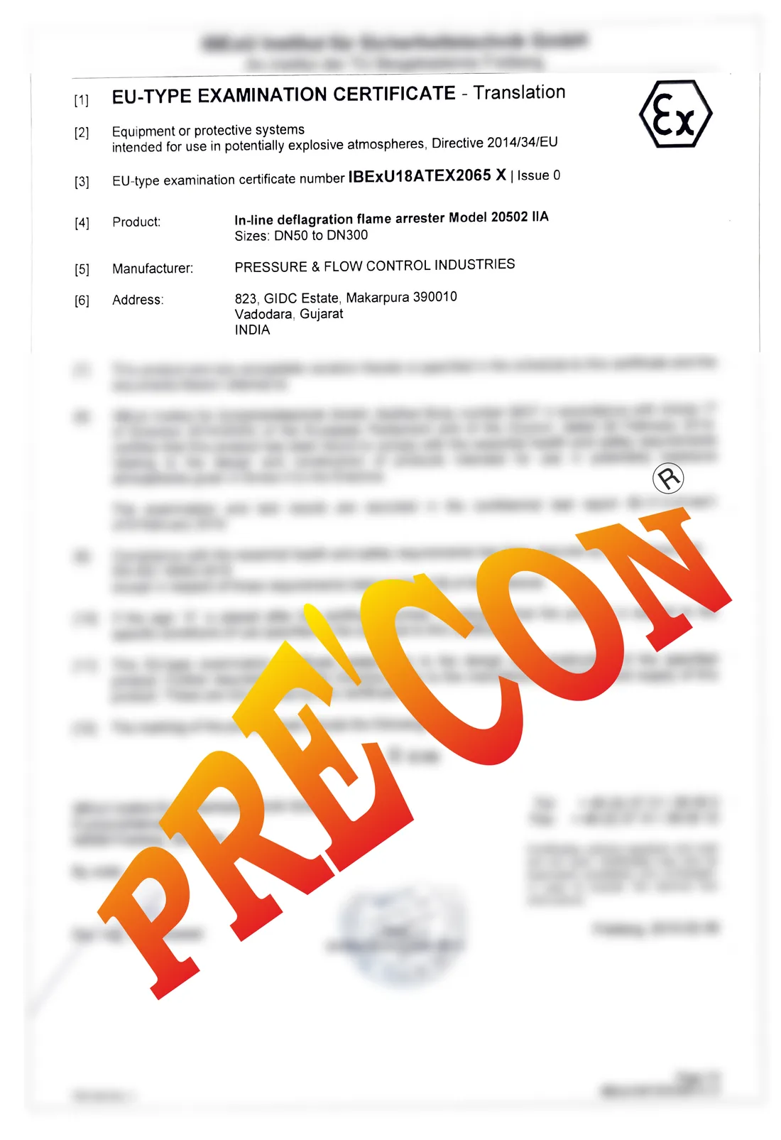 IBExU18ATEX2065 X