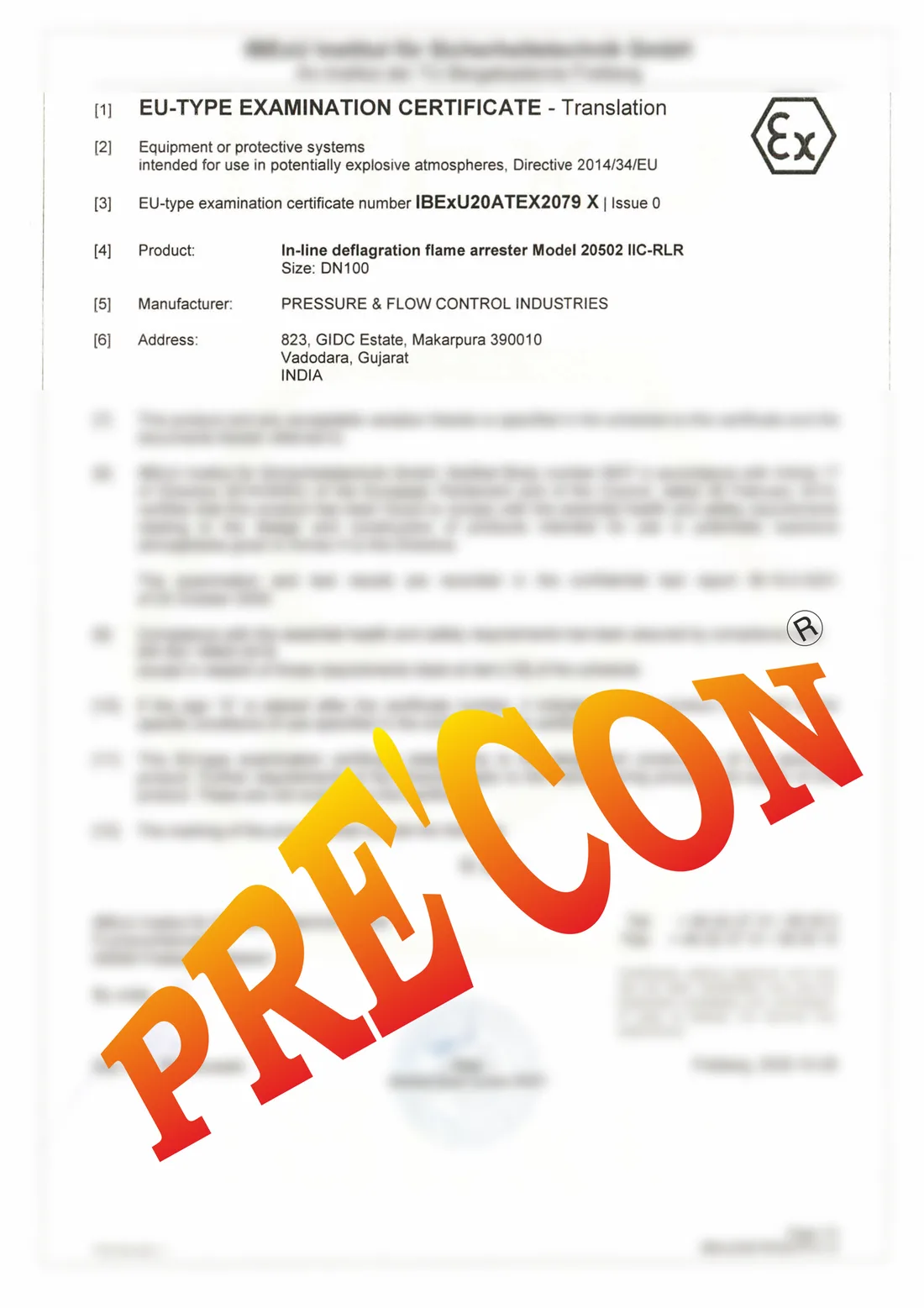 IBExU20ATEX2079 X