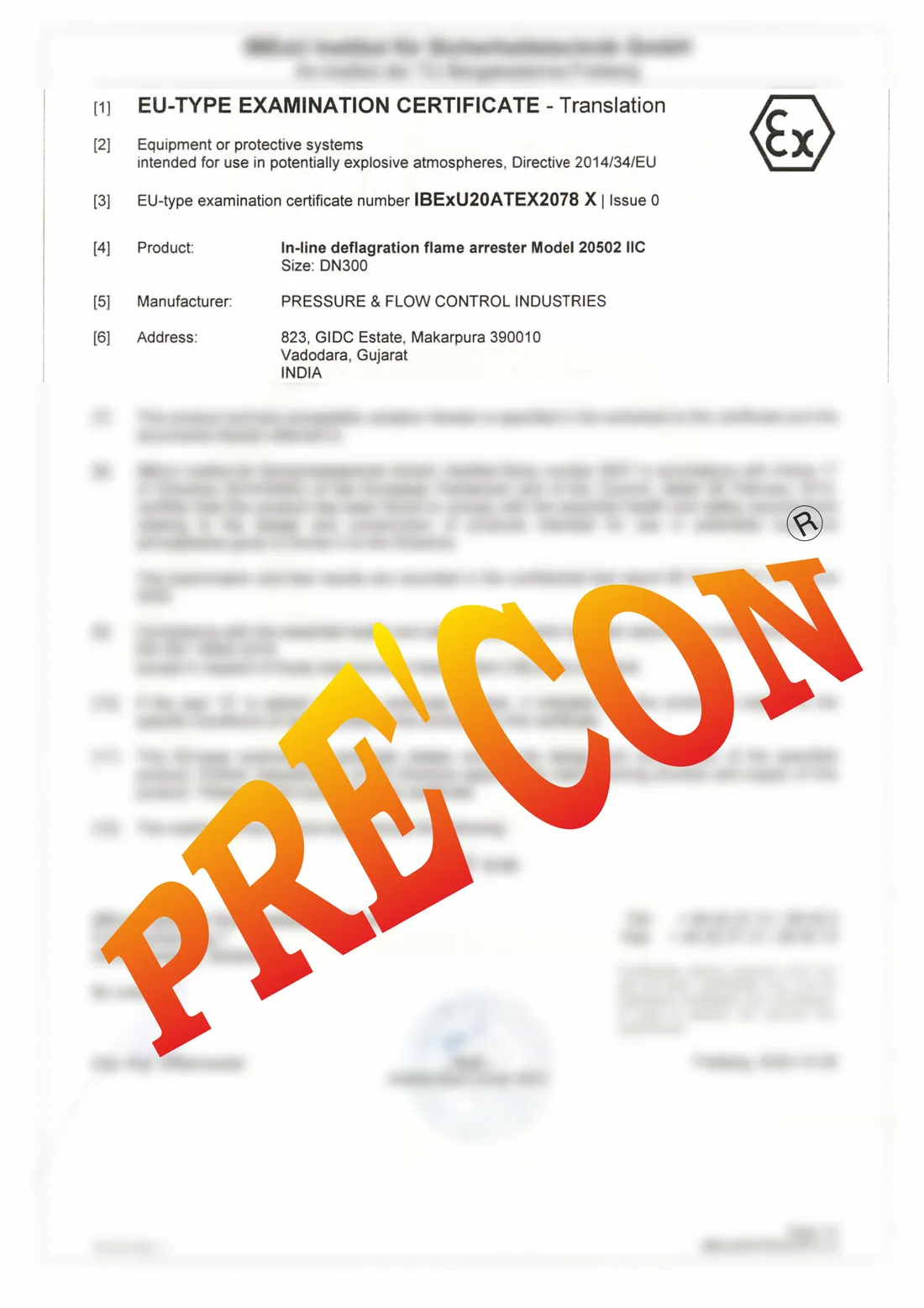 IBExU20ATEX2078 X