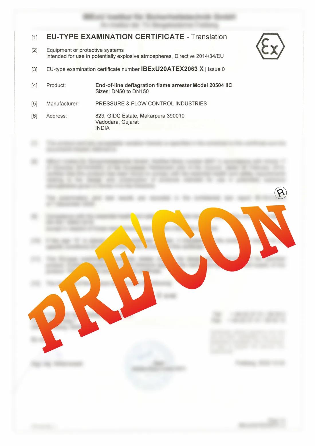 IBExU20ATEX2063 X