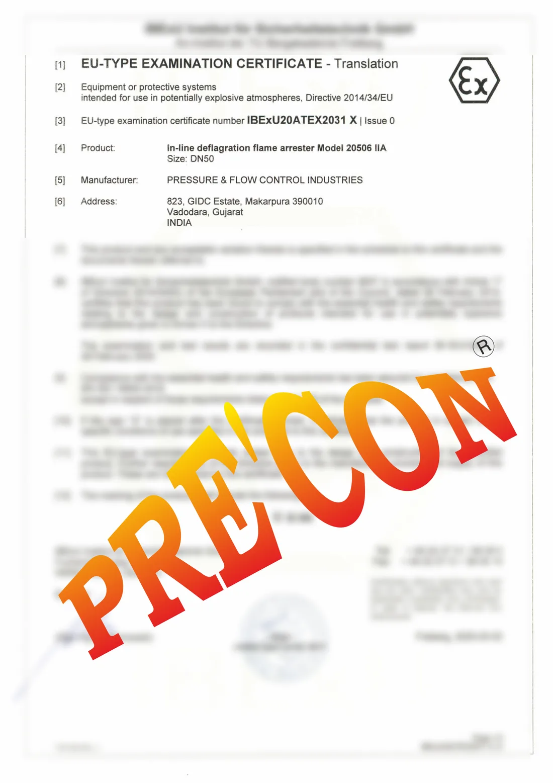 IBExU20ATEX2031 X