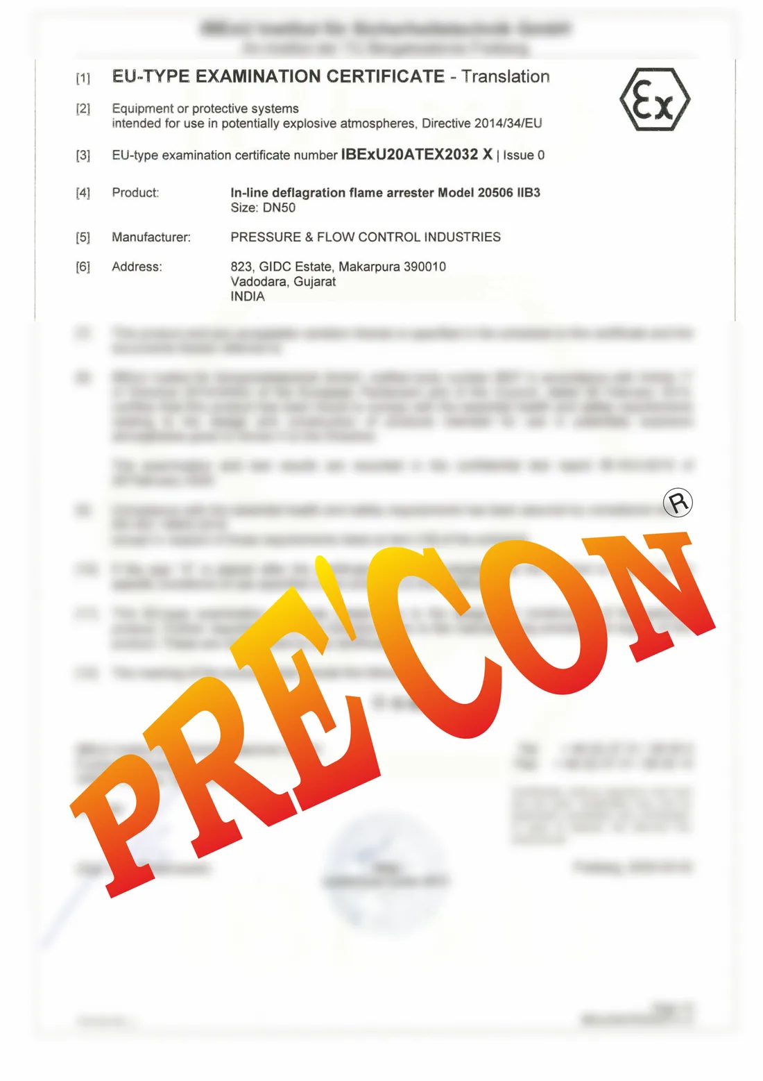 IBExU20ATEX2032 X