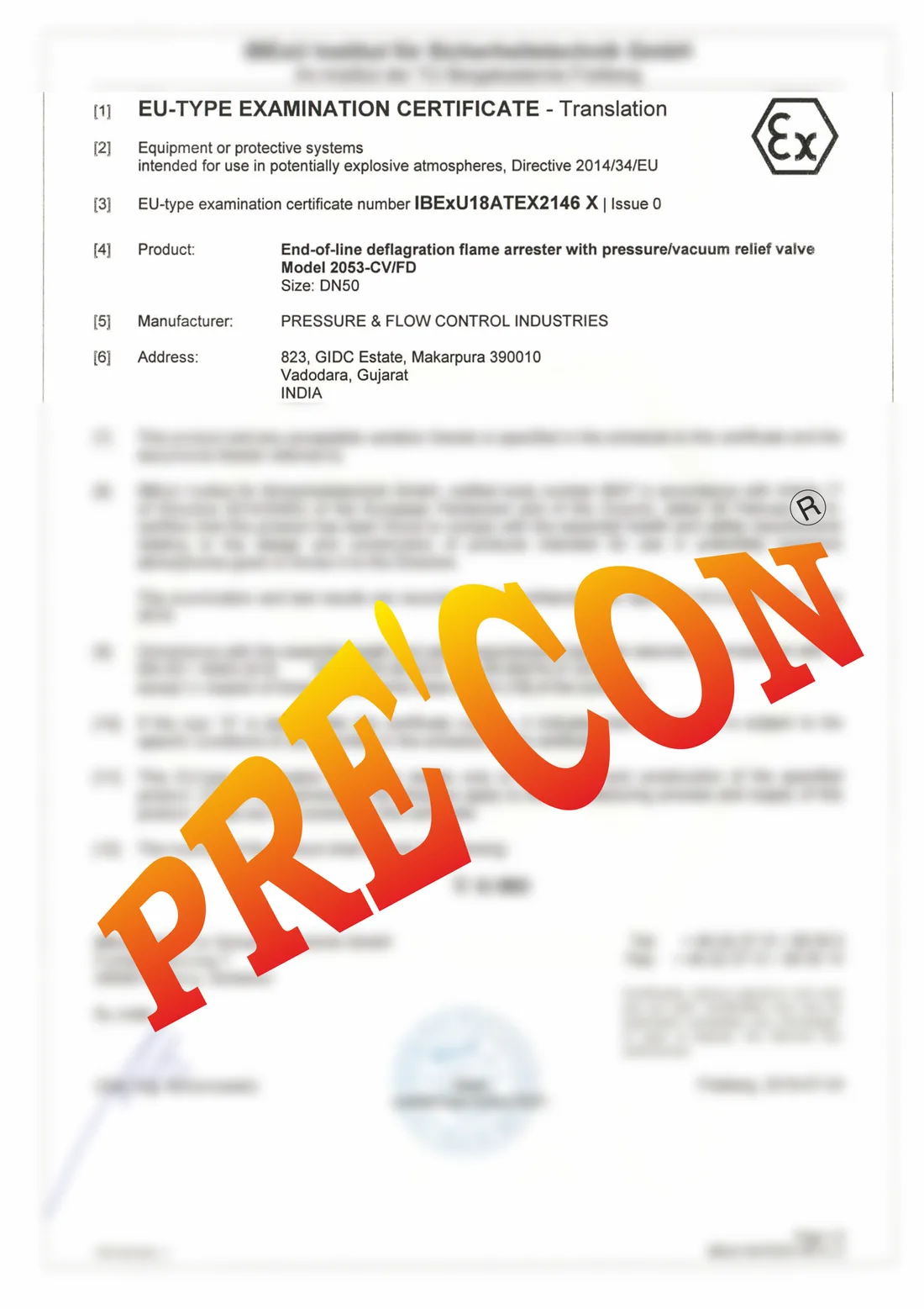 IBExU18ATEX2146 X