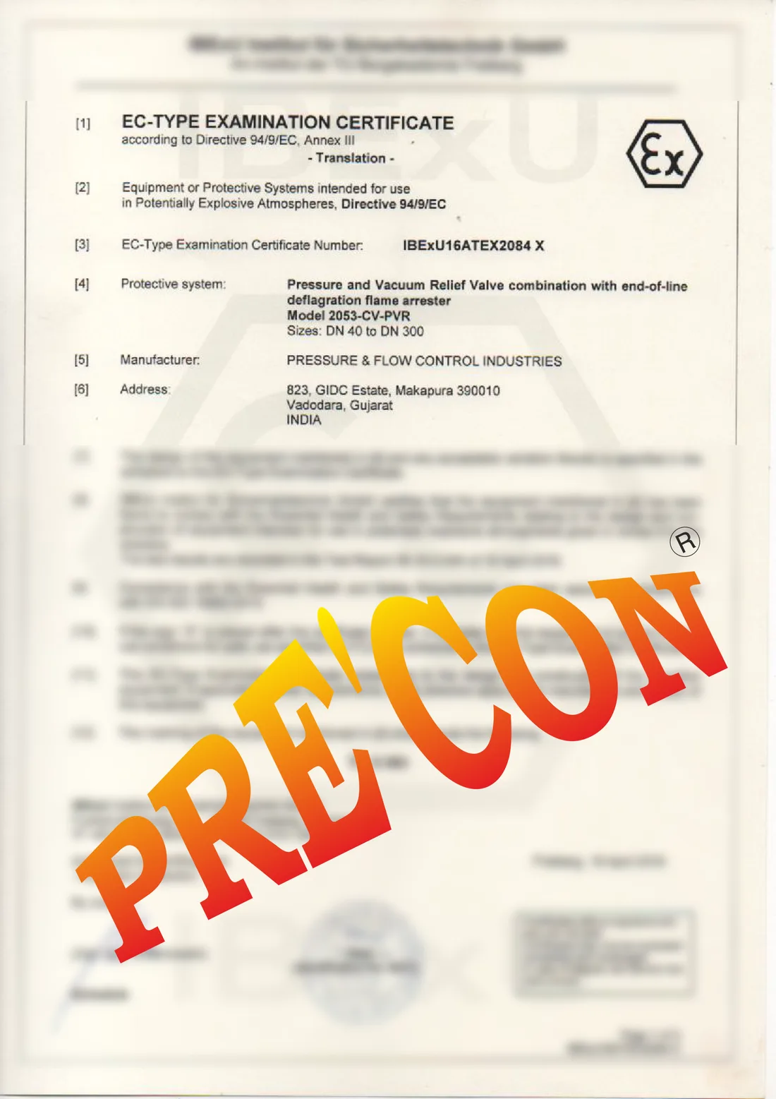 IBExU16ATEX2084 X